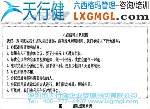團隊規(guī)則舉例 六西格瑪管理的團隊建立技巧和步驟