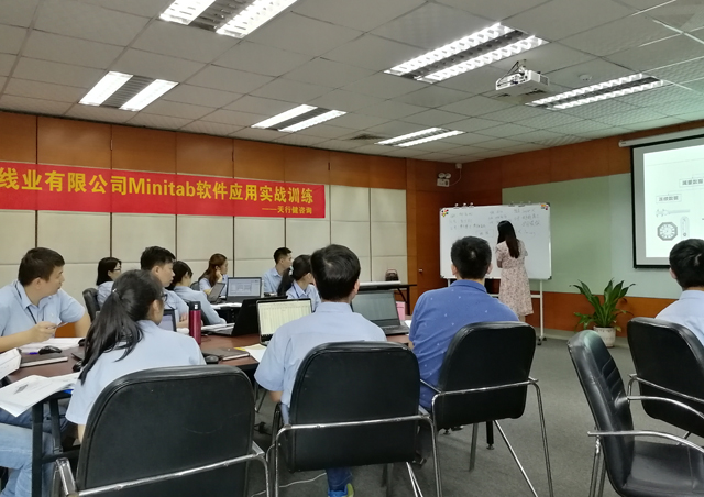 賀某線業(yè)有限公司《Minitab軟件應(yīng)用實戰(zhàn)訓練》圓滿落幕